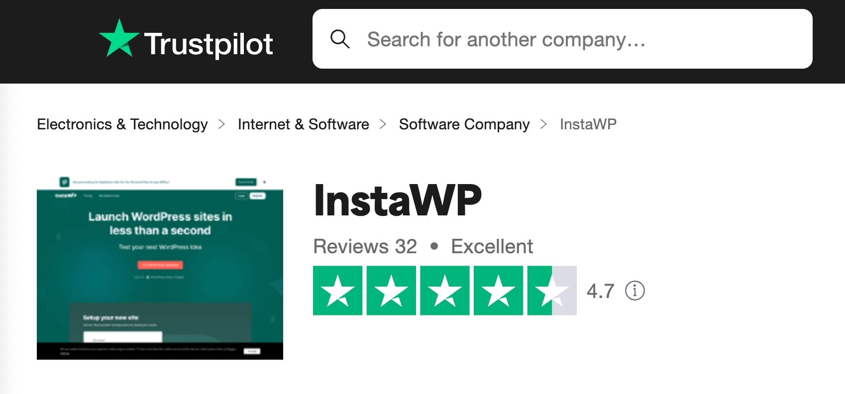 InstaWP-Bewertungen auf Trustpilot