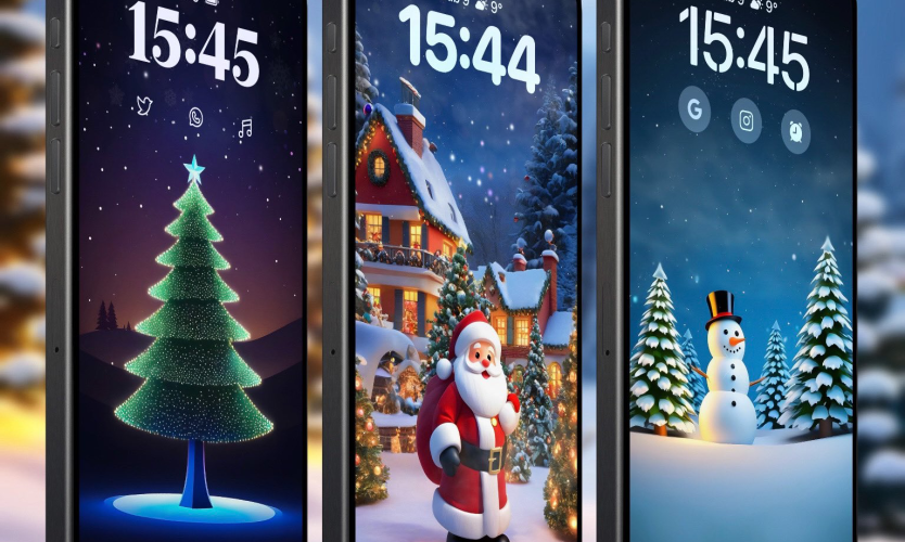 Weihnachtslandschafts-Hintergrundbilder für das iPhone